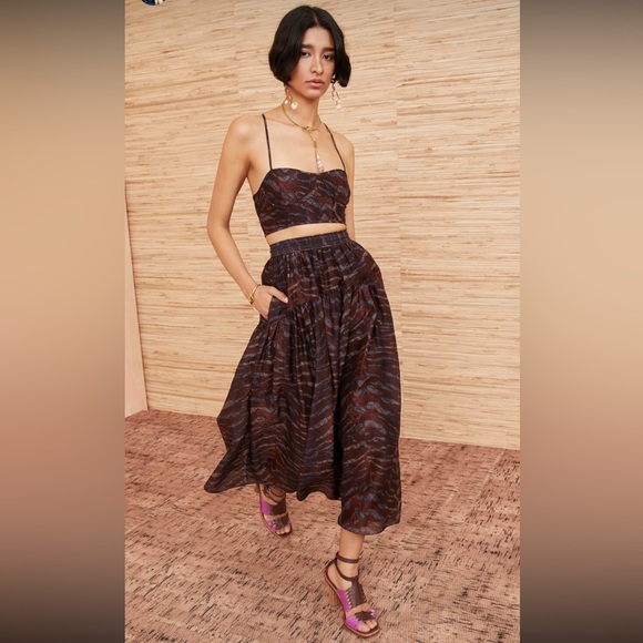 Ulla Johnson GIA Skirt Tiger Print Skirt U94/264/090 - Picture 11 of 12